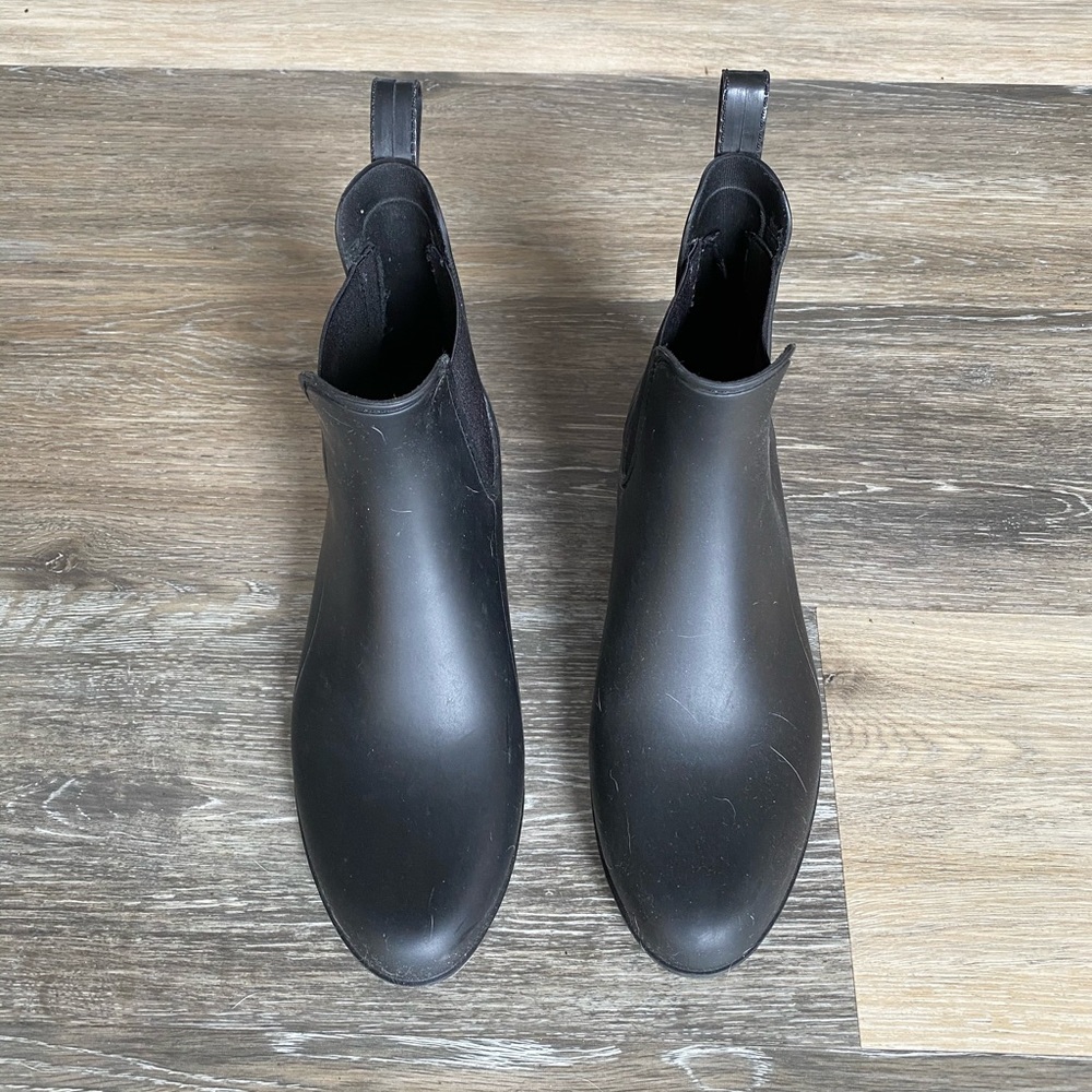 J.Crew rubber rain boot.